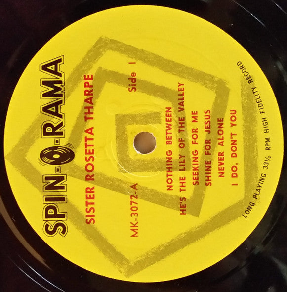Sister Rosetta Tharpe - Spirituals In Rhythm - VG (VG- cover) LP Record 1961 Spin-O-Rama USA Mono Vinyl - Gospel / Soul / Blues - Shuga Records