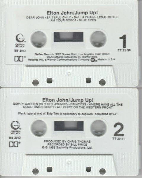 Elton John - Jump Up! - Used Cassette 1982 Geffen Tape - Pop/Rock - Shuga Records