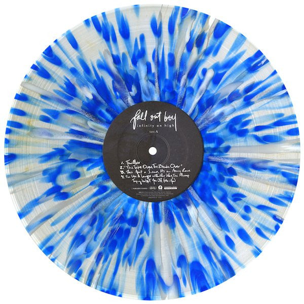 Fall Out Boy - Infinity On High (2007) - Mint- 2 LP Record 2016 Island Decaydance Fueled By Ramen Clear With Blue And White Splatter Vinyl & Insert - Alternative Rock / Pop Punk - Shuga Records