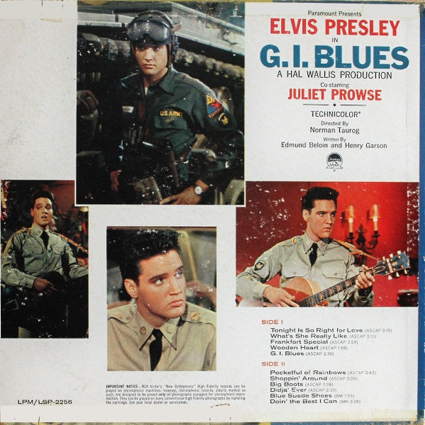 Elvis Presley - G.I. Blues - VG LP Record 1960 RCA Mono Victor USA Original Vinyl w/ Kaempfer Credit - Rock & Roll / Soundtrack - Shuga Records