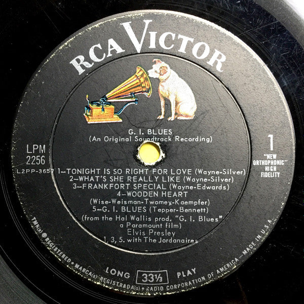 Elvis Presley - G.I. Blues - VG LP Record 1960 RCA Mono Victor USA Original Vinyl w/ Kaempfer Credit - Rock & Roll / Soundtrack - Shuga Records