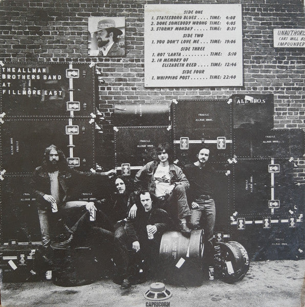 The Allman Brothers Band - At Fillmore East - VG 2 LP Record 1971 Capricorn USA Original Vinyl Pink Labels - Classic Rock / Blues Rock - Shuga Records