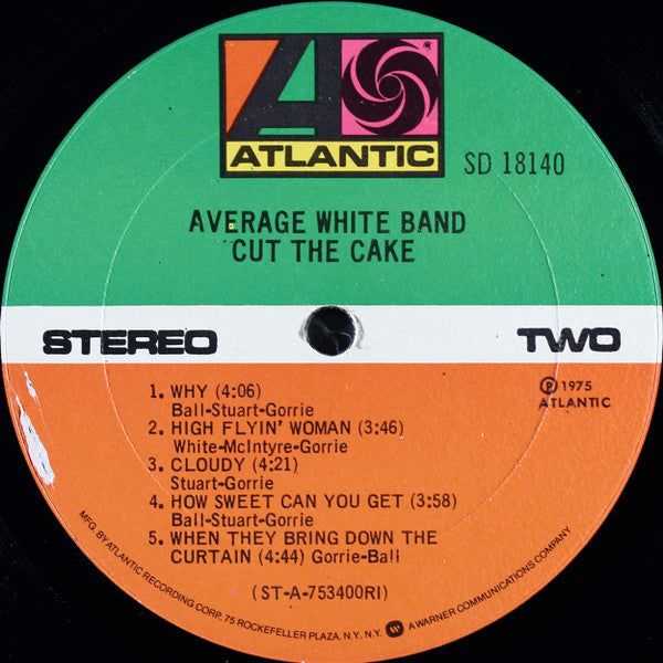 Average White Band - Cut The Cake - Mint- LP Record 1975 Atlantic USA Vinyl - Funk / Soul - Shuga Records