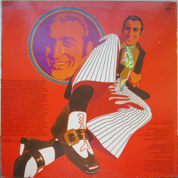 Tony Bennett - Tony Sings The Great Hits Of Today - Mint- LP Record 1969 Columbia USA Original Press 360 Vinyl - Jazz / Big Band / Vocal / Pop - Shuga Records