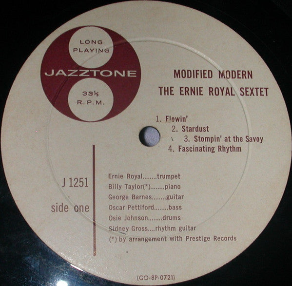 Ernie Royal And Lucky Thompson – Modified Modern - LP Record 1956 Jazztone USA Mono Vinyl - Jazz / Bop - Shuga Records