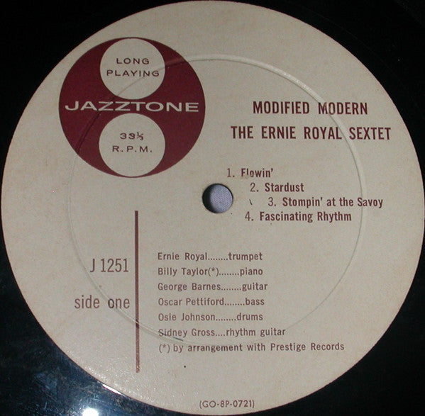 Ernie Royal And Lucky Thompson – Modified Modern - LP Record 1956 Jazztone USA Mono Vinyl - Jazz / Bop