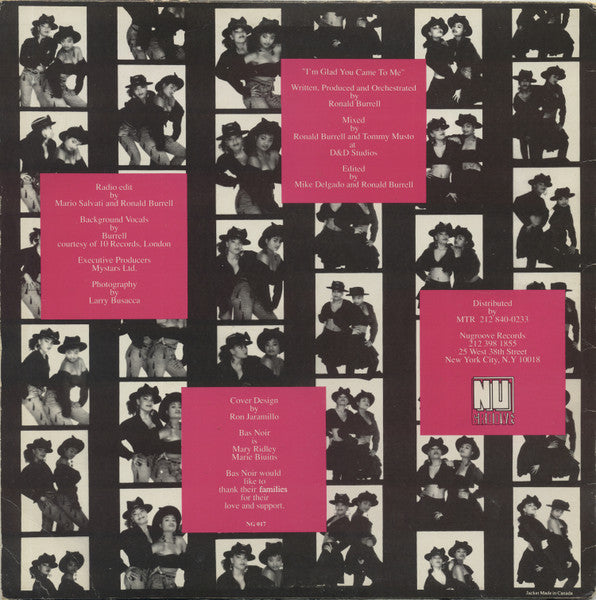 Bäs Noir - I'm Glad You Came To Me - Mint- 12" Single Record 1989 Nu Groove USA Vinyl - House / Garage House - Shuga Records