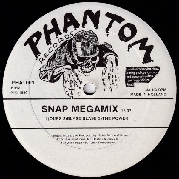 Snap! - Megamix - New 12" Single Record 1990 Phantom Netherlands Vinyl - House / Euro / Hip Hop - Shuga Records