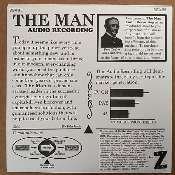 The Man - Carousel of Sound - New 7" EP Record 2014 Hozac USA Vinyl - Chicago Garage Rock / Punk / Lo-Fi - Shuga Records