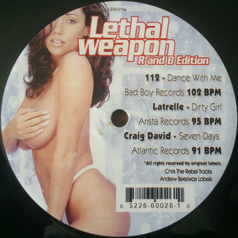 Various – Lethal Weapon R And B Edition - VG+ EP Record 1990s Strictly Hits Vinyl Service USA Vinyl - Soul / R&B / Hip Hop