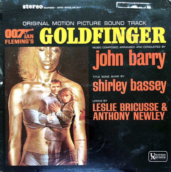 007 James Bond John Barry - Goldfinger (Original Motion Picture 1964) - VG LP Record 1970s United Artists USA Vinyl - Soundtrack - Shuga Records