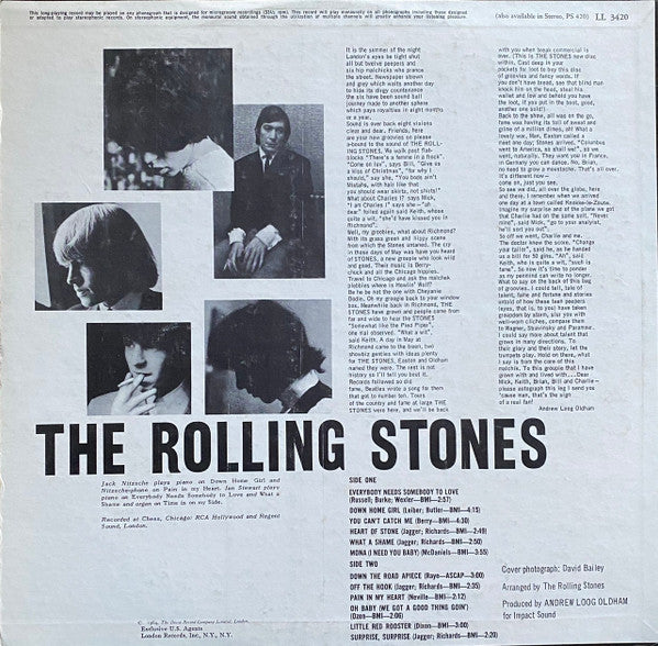 The Rolling Stones - The Rolling Stones, Now! - VG LP Record 1965 London USA Mono Original Vinyl - Rock & Roll / Blues Rock - Shuga Records