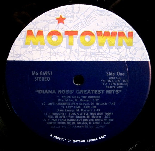 Diana Ross - Diana Ross' Greatest Hits - VG+ LP Record 1976 Motown USA Vinyl - Soul / Disco - Shuga Records