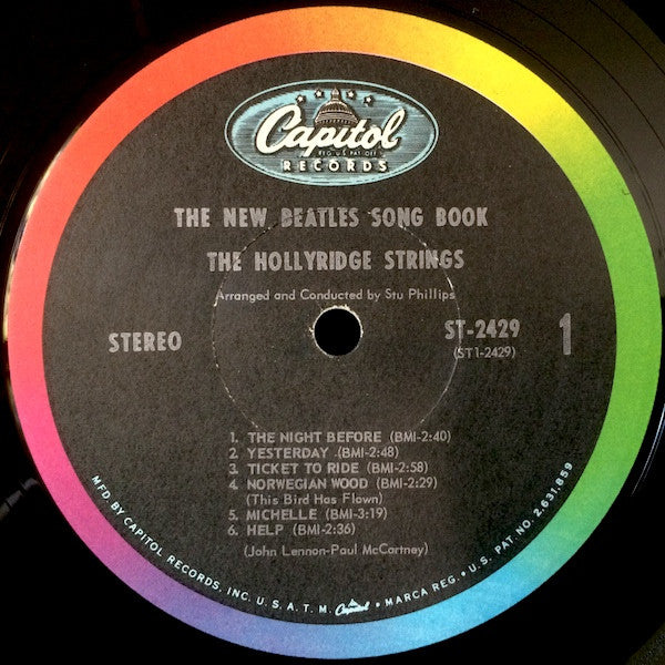 The Hollyridge Strings - The New Beatles Song Book - VG+ LP Record 1966 Capitol USA Stereo Vinyl - Pop / Jazz / Easy Listening - Shuga Records