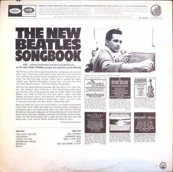 The Hollyridge Strings - The New Beatles Song Book - VG+ LP Record 1966 Capitol USA Stereo Vinyl - Pop / Jazz / Easy Listening - Shuga Records