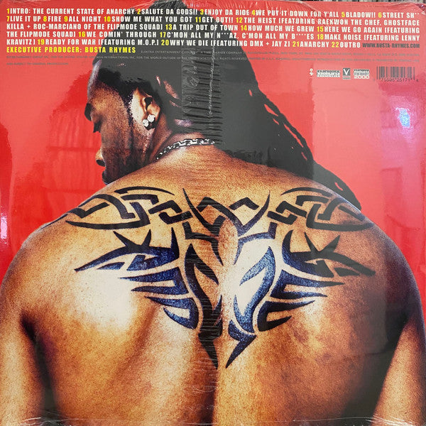 Busta Rhymes - Anarchy - Mint- (VG+ cover) 2 LP Record 2000 Elektra USA Original Vinyl & Insert - Hip Hop - Shuga Records
