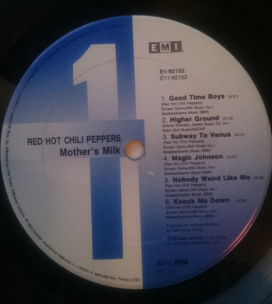 Red Hot Chili Peppers – Mother's Milk - VG+ (VG- cover) LP Record 1989 EMI Columbia House USA Club Edition Vinyl - Alternative Rock / Funk Metal - Shuga Records