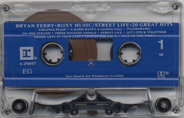 Bryan Ferry/Roxy Music - Street Life - Used Cassette 1989 Reprise Priority Tape - Rock / Pop - Shuga Records