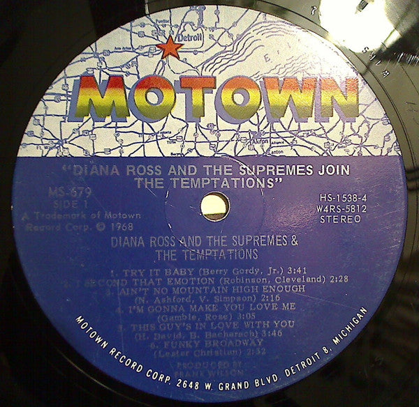 Diana Ross & The Supremes Join The Temptations - Mint- LP Record 1968 Motown USA Original Press Vinyl - Soul / Rhythm & Blues - Shuga Records