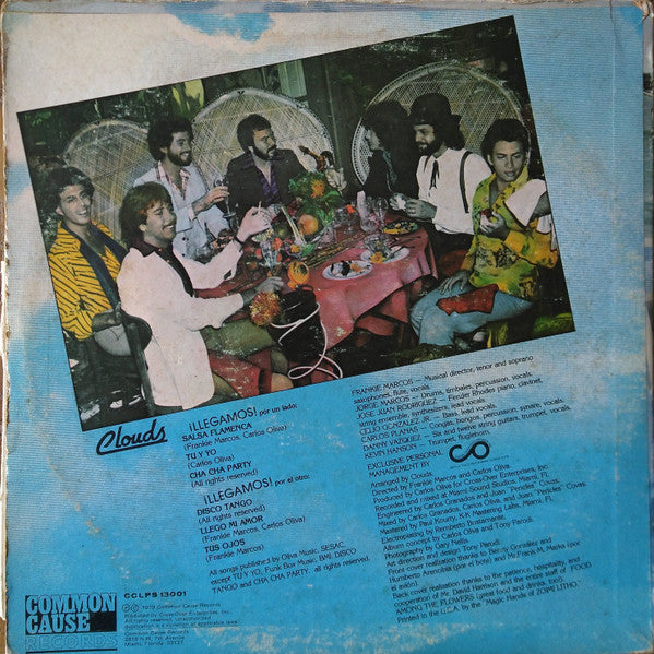 Clouds – ¡Llegamos! - VG+ LP Record 1979 Common Cause USA Blue Vinyl - Latin / Disco / Funk