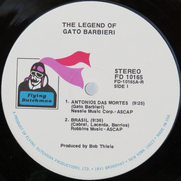 Gato Barbieri - The Legend Of Gato Barbieri - LP Record 1973 Flying Dutchman Original Vinyl - Jazz / Hard Bop / Afro-Cuban Jazz - Shuga Records