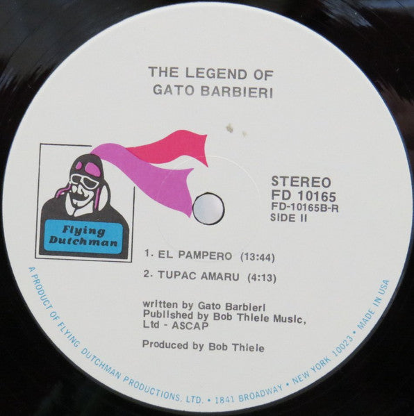 Gato Barbieri - The Legend Of Gato Barbieri - LP Record 1973 Flying Dutchman Original Vinyl - Jazz / Hard Bop / Afro-Cuban Jazz - Shuga Records