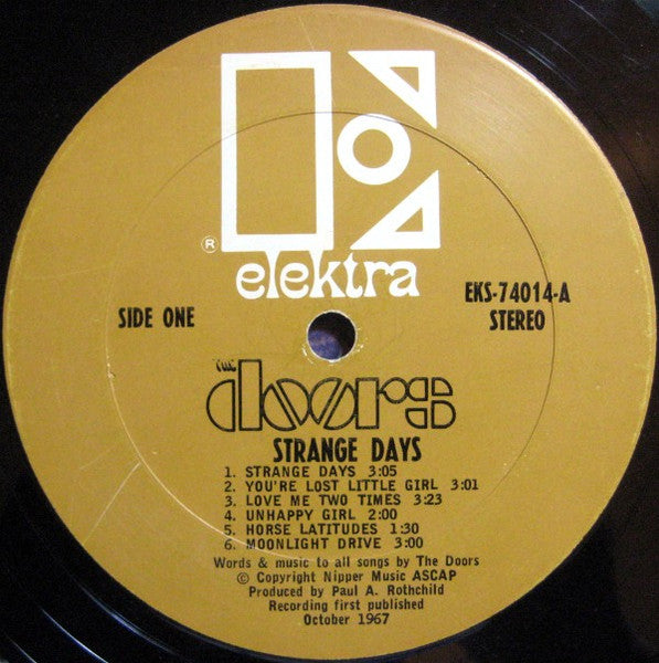 The Doors - Strange Days - VG LP Record 1967 Elektra USA Stereo Original Vinyl - Psychedelic Rock / Blues Rock - Shuga Records
