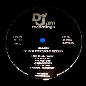 Slick Rick – The Great Adventures Of Slick Rick (1988) - VG+ LP Record 2000 Def Jam Europe Vinyl & Numbered - Hip Hop - Shuga Records