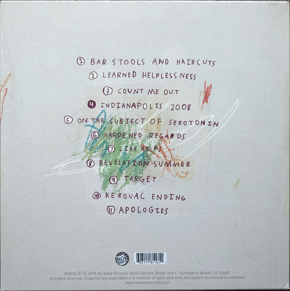 Grey Gordon - Forget I Brought It Up - Mint- LP Record 2014 No Sleep USA Cream Vinyl, Insert & Download - Indie Rock / Emo - Shuga Records