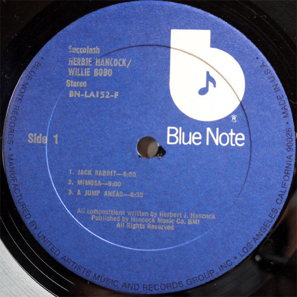 Herbie Hancock & Willie Bobo - Succotash - VG (VG- cover) LP Record 1976 Blue Note USA Vinyl - Jazz / Hard Bop / Afro-Cuban Jazz - Shuga Records