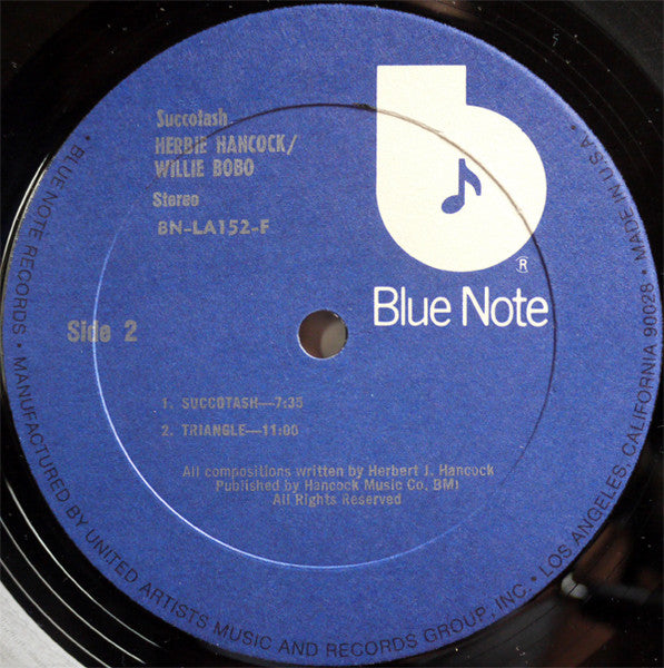 Herbie Hancock & Willie Bobo - Succotash - VG (VG- cover) LP Record 1976 Blue Note USA Vinyl - Jazz / Hard Bop / Afro-Cuban Jazz - Shuga Records