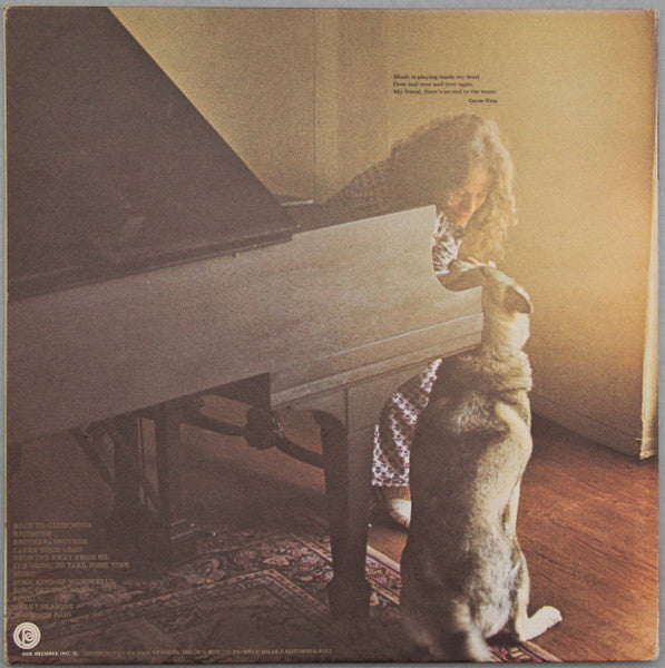 Carole King - Music - VG LP Record 1971 Ode USA Vinyl & Insert - Soft Rock / Folk Rock - Shuga Records