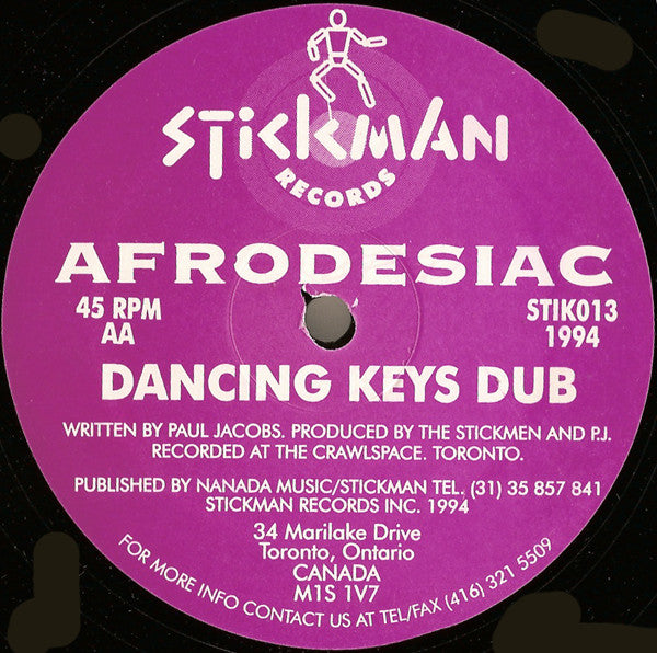 Afrodesiac – Life In A Day - VG 12" Single Record 1994 Stickman Canada Vinyl - House - Shuga Records