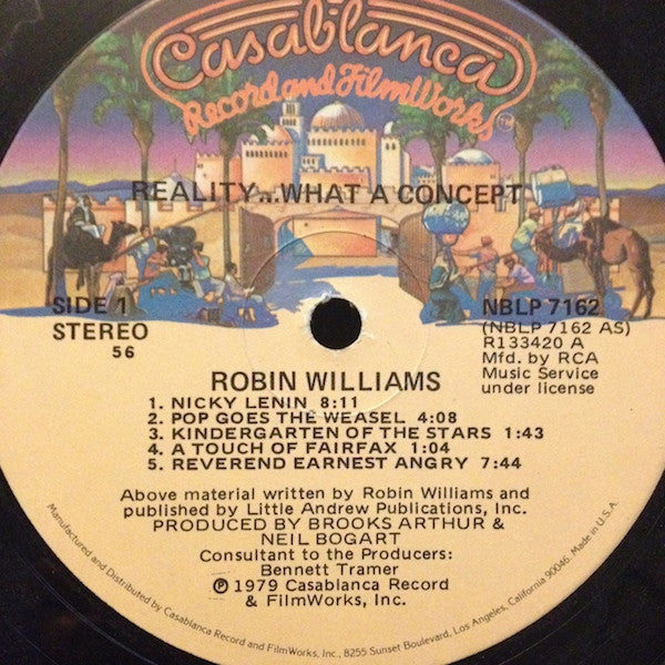 Robin Williams - Reality... What a Concept - Mint- LP Record 1979 Casablanca RCA Club Edition USA Vinyl - Comedy - Shuga Records