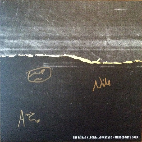Signed Autographed - The Rural Alberta Advantage - Mended With Gold - New LP Record 2014 Saddle Creek Clear with Gold Splatter Vinyl & Download - Indie Rock / Folk Rock - Shuga Records