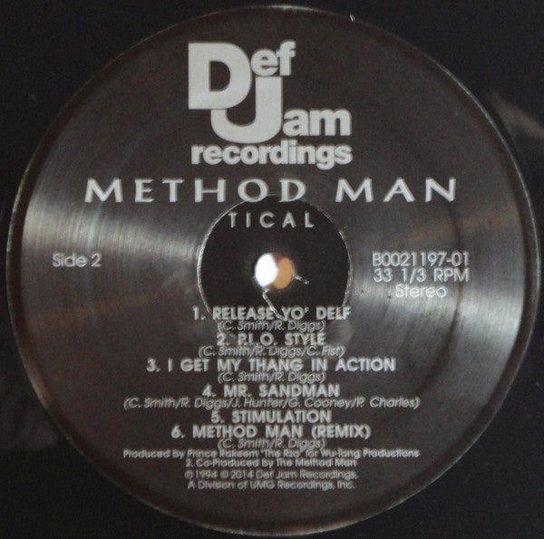 Method Man - Tical (1994) - Mint- LP Record 2014 Def Jam USA Vinyl & Holographic Smoke Cover - Hip Hop - Shuga Records
