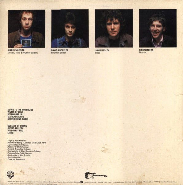 Dire Straits - Dire Straits - VG+ LP Record 1978 Warner USA Original Vinyl - Classic Rock / Pop Rock - Shuga Records