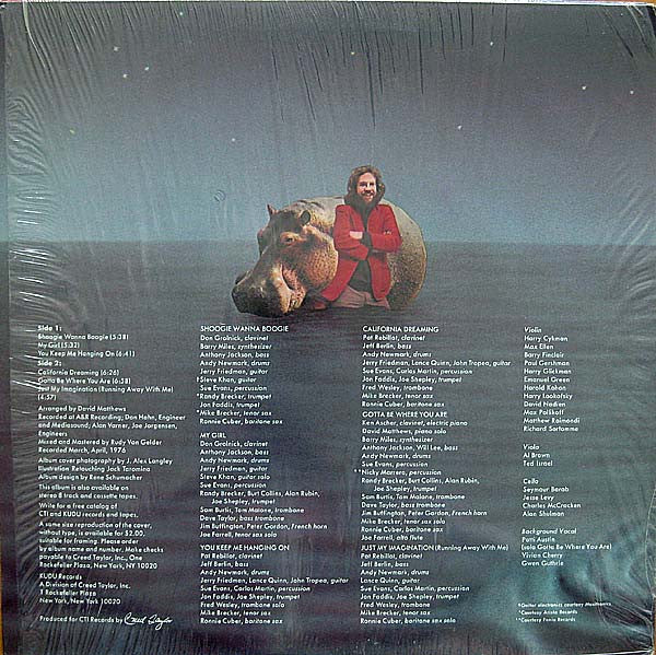 David Matthews With Whirlwind – Shoogie Wanna Boogie - VG+ LP Record 1976 Kudu CTI USA Vinyl - Jazz / Funk / Disco - Shuga Records