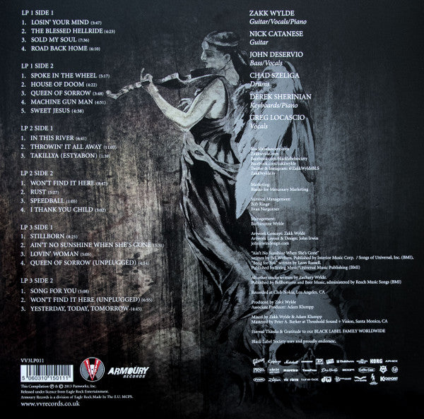 Black Label Society - Unblackened - Mint- 3 LP Record 2013 Vinyl Vault Clear Vinyl - Hard Rock / Heavy Metal - Shuga Records