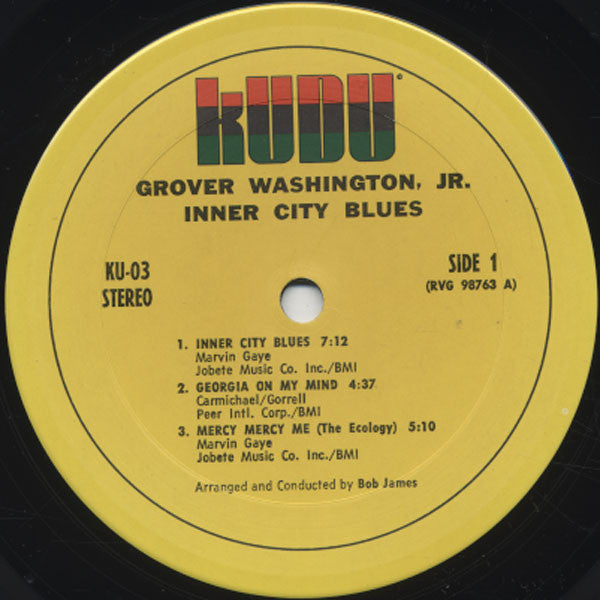 Grover Washington Jr. - Inner City Blues - Mint- LP Record 1971 Kudu USA Original Vinyl - Smooth Jazz / Funk-Funk - Shuga Records