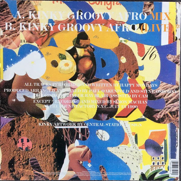 Happy Mondays – Kinky Groovy Afro - VG+ 12" Single Record 1990 Elektra USA Vinyl - Alternative Rock / Indie Rock / Leftfield - Shuga Records