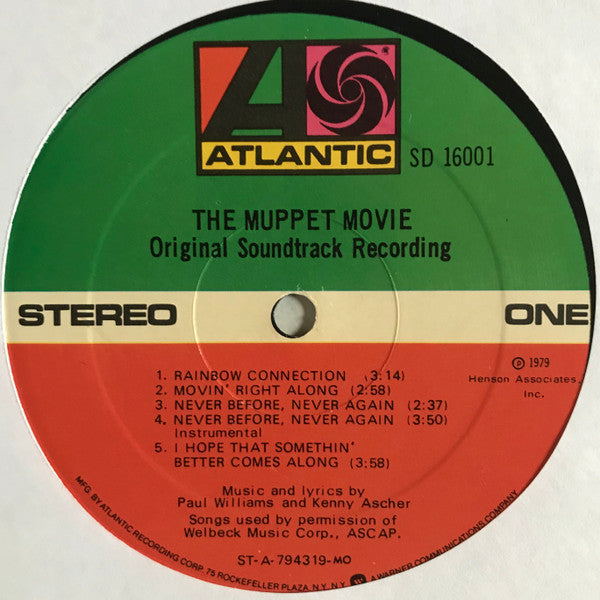 Jim Henson & The Muppets - The Muppet Movie - Original Recording - VG LP Record 1979 Atlantic USA Vinyl - Soundtrack - Shuga Records