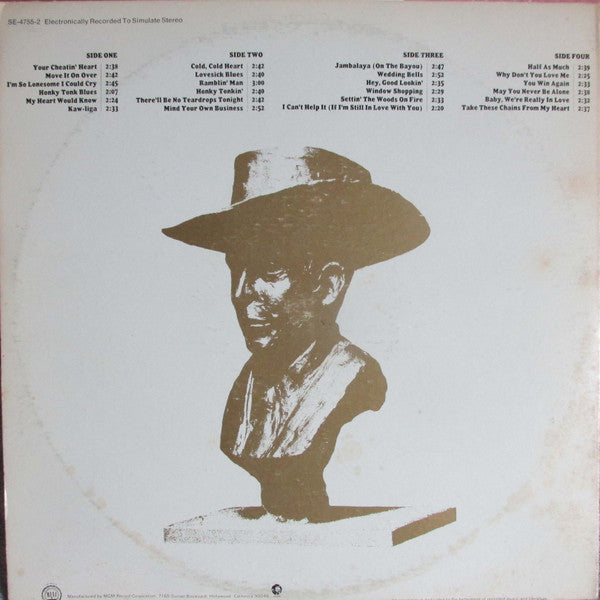 Hank Williams Jr - 24 Of Hank Williams' Greatest Hits - VG+ 2 LP Record 1971 MGM USA Vinyl - Country - Shuga Records