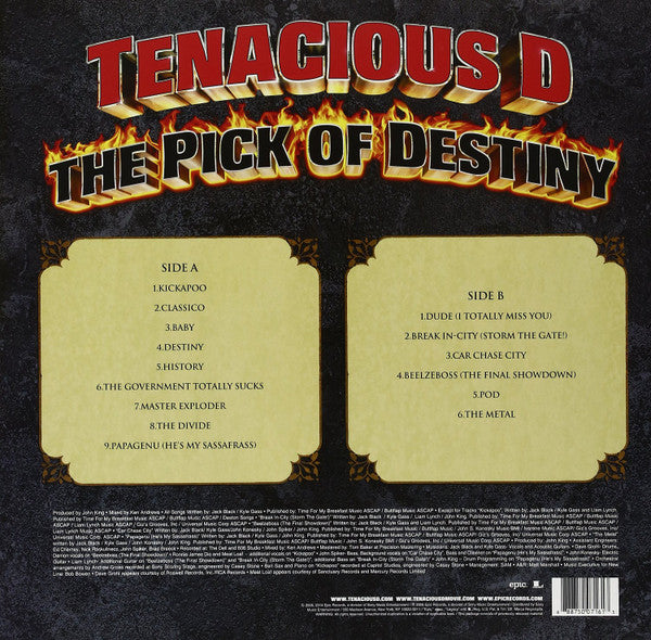 Tenacious D - The Pick of Destiny - New LP Record 2014 Epic USA 180 gram Vinyl - Rock / Heavy Metal / Acoustic / Jack Black - Shuga Records