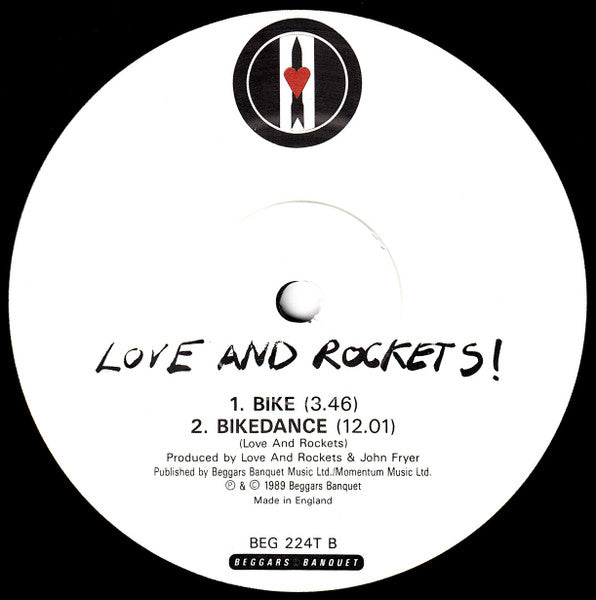 Love And Rockets - Motorcycle - VG+ 12" EP Record 1986 Beggars Banquet UK Vinyl - Alternative Rock