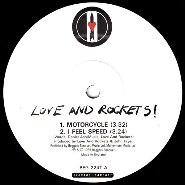 Love And Rockets - Motorcycle - VG+ 12" EP Record 1986 Beggars Banquet UK Vinyl - Alternative Rock