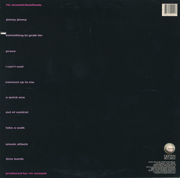 Ric Ocasek - Beatitude - VG+ LP Record 1982 Geffen USA Vinyl - Pop Rock / New Wave / Synth-pop - Shuga Records