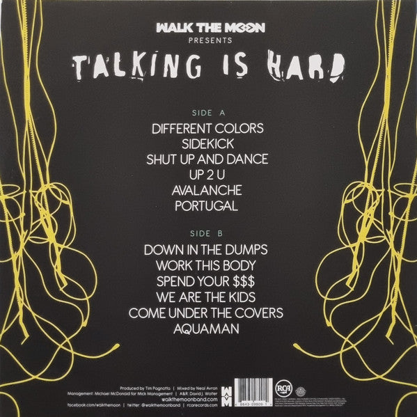 Walk The Moon - Talking Is Hard - New LP Record 2014 RCA Vinyl, Insert & Download - Pop Rock / Indie Pop - Shuga Records