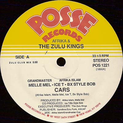 Afrika & The Zulu Kings - Hip Hop / Electro - VG+ 12" Single Record 1987 Posse USA Vinyl - Hip Hop / Electro