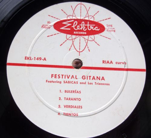 Sabicas - Festival Gitana - VG+ LP Record 1958 Elektra USA Original Vinyl - Latin / Flamenco - Shuga Records